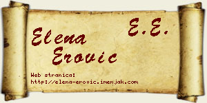 Elena Erović vizit kartica
